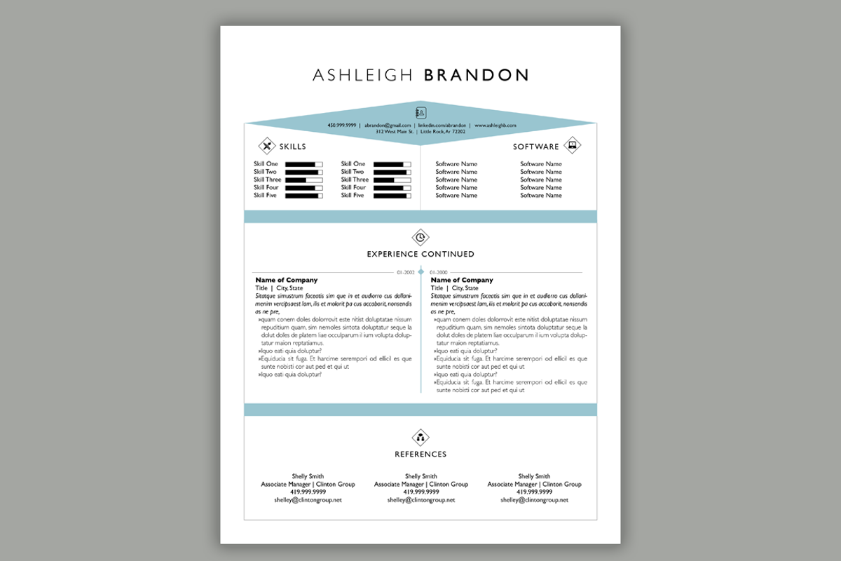 Editable Word and InDesign Resume, a Resume Template by Scribbled Napkin Design (Photo 3 of 4)
