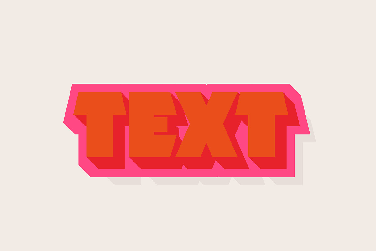 Retro Pop 3D Text Effect, a Layer Style Add-On by Mego-studio (Photo 2 of 3)