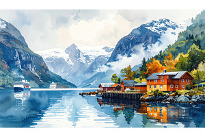 Watercolor painting of Norwegian, a Nature Photo by Igor Tichonow