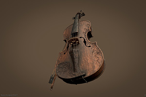 Violin 3d Model Game Ready