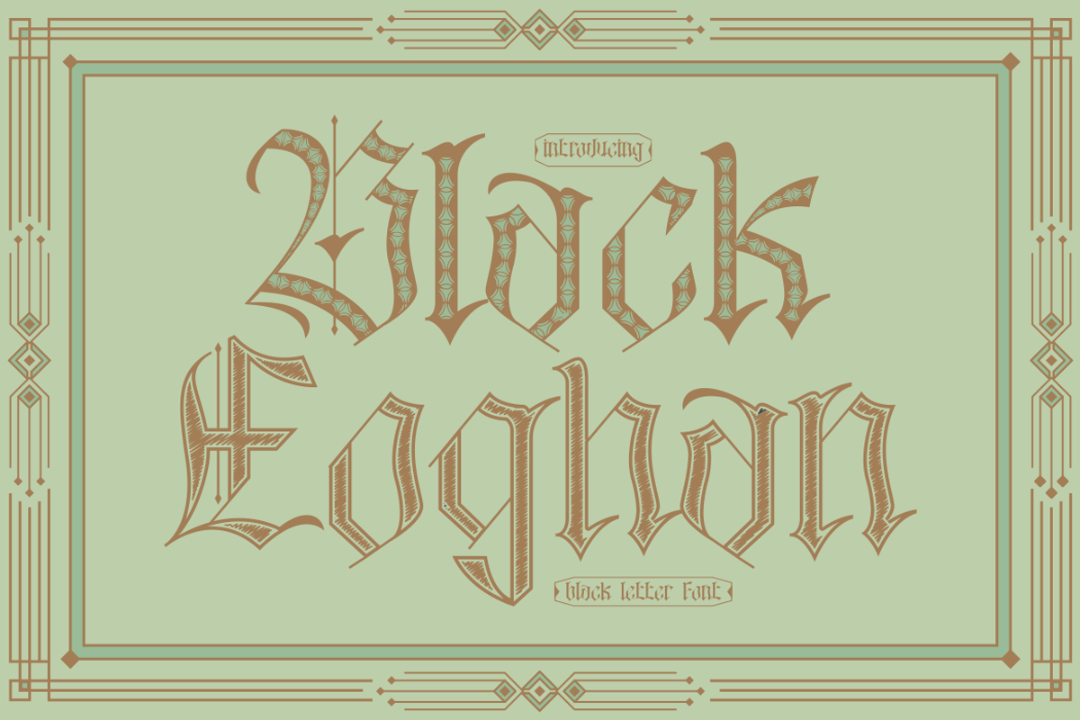 Black Eoghan Blackletter Font, a Blackletter Font by PutraCetol Studio (Photo 1 of 11)