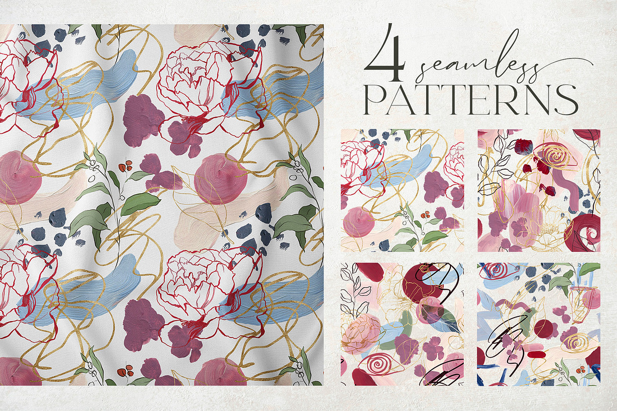 Abstract textures bundle Pantone clip