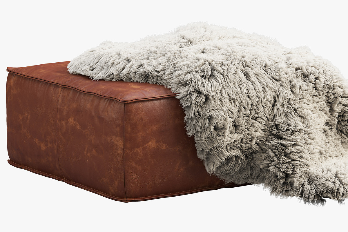 Joybird Lyle Leather Ottoman, a Furniture 3D Model by 3dmitruk (Photo 4 of 30)