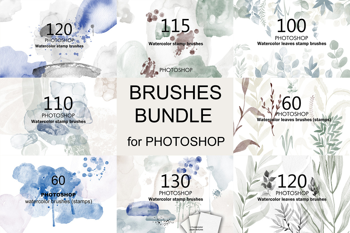 Brushes Bundle for Photoshop., a Brush Add-On by TaPilipa (Photo 1 of 33)