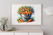 Watercolor Carrot in Basket Clipart, a Seasonal Illustration by Craft Nest (Thumbnail 4 of 6)