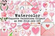 Coquette Valentines Clipart, an Illustration by Libby Wishes (Thumbnail 1 of 7)