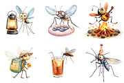 Summer Mosquitoes Clipart, an Illustration by Watercolor design (Thumbnail 4 of 5)