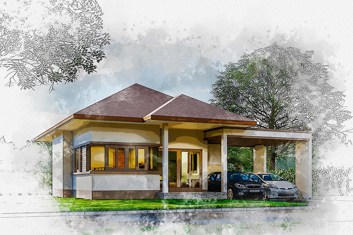 Exterior Watercolor Effect Bundle, an Action Add-On by MRI STUDIO (Photo 11 of 24)