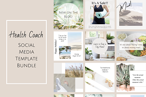 Wellness Social Media Template Bundl