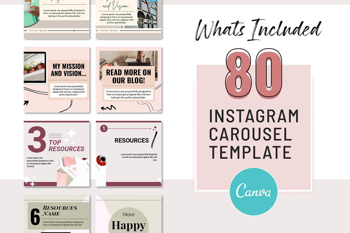 Instagram Carousel Canva Post Template