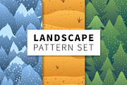 Landscape pattern set, a Pattern Graphic by Hellgram (Thumbnail 1 of 5)