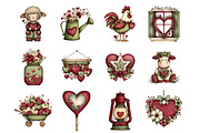 Farmhouse Valentine Clipart, an Illustration by Design Market (Thumbnail 2 of 3)