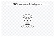 Travel and Beach Line Icons Set, an Icon by Designfour (Thumbnail 6 of 7)