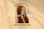 Micqallena, a Script Font by Integritype Studio (Thumbnail 1 of 15)