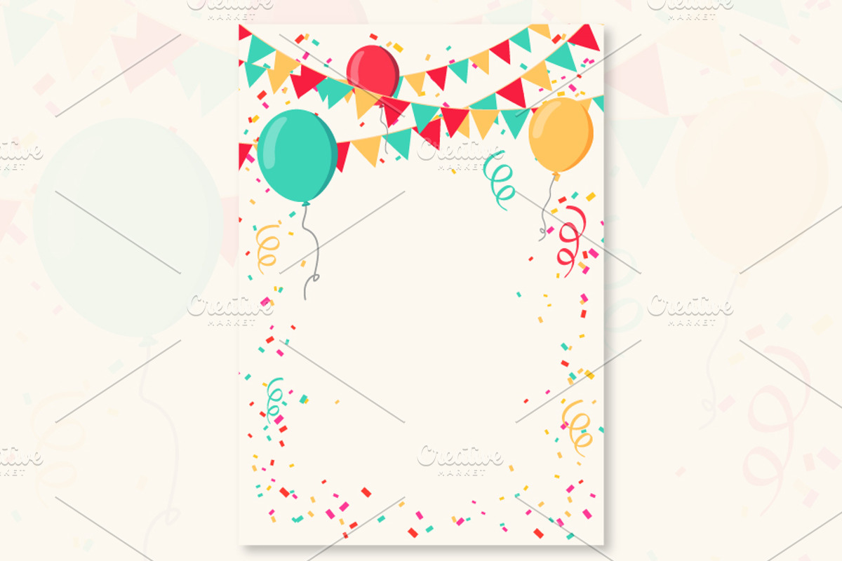 Celebration Party Background, a Decorative Illustration by Black White Mouse Design (Photo 2 of 3)