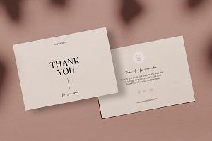 Minimal Thank You Card Canva