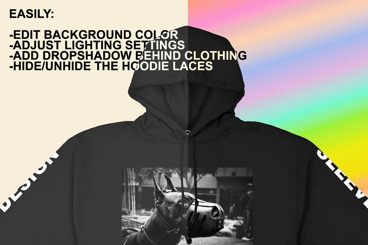 Hoodie Mockup Gildan GI18500, a Hoody Mockup by Infinity Mockups (Photo 4 of 6)