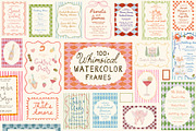 Whimsical Watercolor Frames Bundle, an Object Graphic by Ayya Studio (Thumbnail 1 of 14)