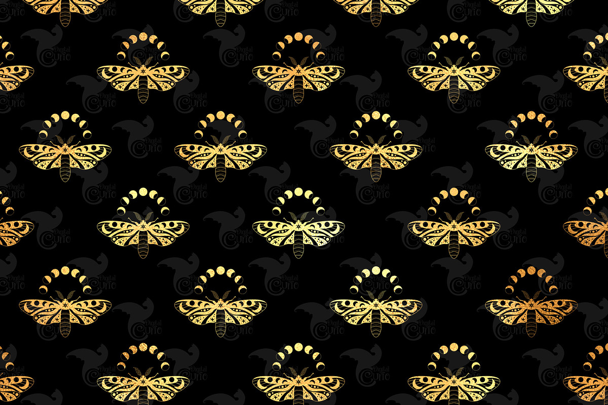 Celestial Gold Mystic Digital Paper, an Illustration by Digital Curio (Photo 5 of 7)