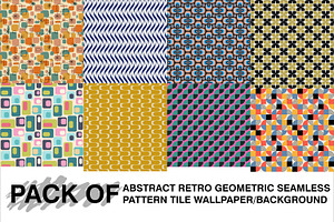 Pack of abstract seamless pattern