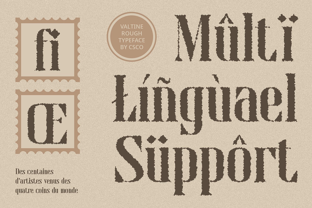 Valtine Rough, a Serif Font by Craft Supply Co. (Photo 7 of 8)