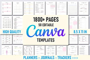 50 Editable Canva Planners Template, a Social Media Template by Ink Gallery (Thumbnail 1 of 4)