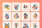 Mothers Day Stickers, an Emoji Icon by Vectors Market (Thumbnail 9 of 9)