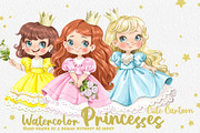 Three watercolor princesses, a Person Illustration by Azuzlikus (Thumbnail 1 of 4)