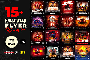 15+ Halloween Flyer Bundle, a Flyer Template by StarPixles11
