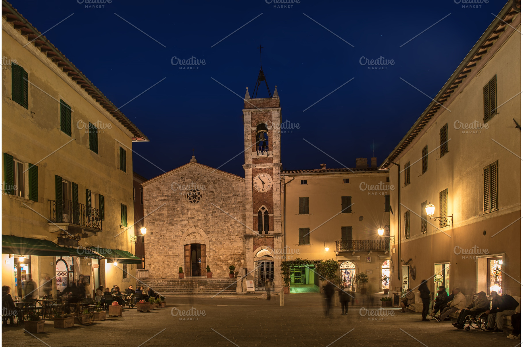 Tuscany town at night, an Architecture Photo by Nature and travel