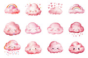 Pink Emoticon Cloud, an Illustration by Design Market (Thumbnail 3 of 4)