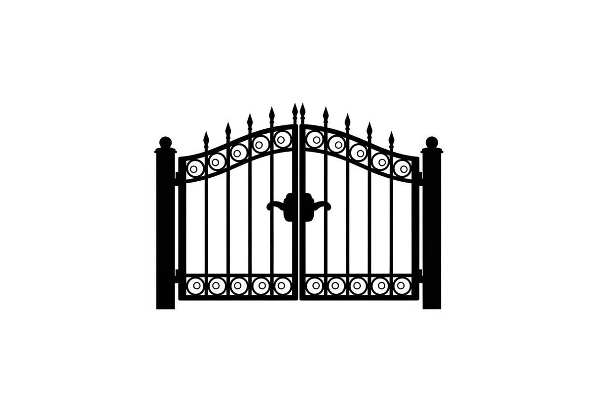 Ornate Wrought Iron Gate Vector Bund, an Illustration by Designs_River (Photo 15 of 47)