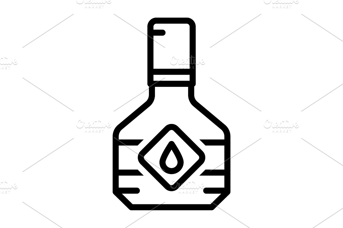 Vintage bottle black icon, an Outline Icon by Creative priyanka