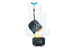 Metallurgy industry concept, an Illustration by Things for designers