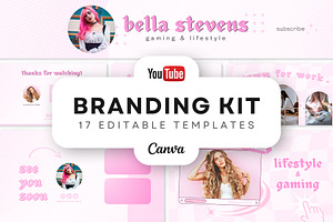 YouTube Brand Kit For Canva Y2K