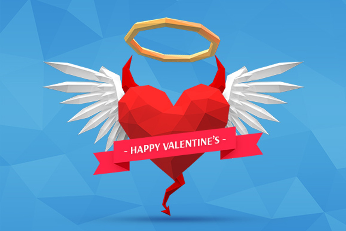 Low Poly Saint Devil Heart, an Illustration by Toocha design (Photo 2 of 5)