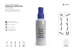 Pump Spray Bottle Mockup Template, a Packaging Mockup by DesignRushMarket