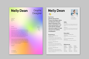 Gradient Resume Layout Design