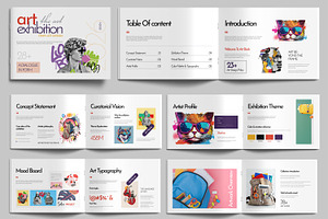 Art Exhibition Portfolio Layout, a Brochure Template by MightyDesign
