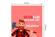 Protein Gummy pouch label Template, a Templates & Theme by FOXSTUDIO001 (Thumbnail 4 of 5)