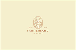 The Farmer Land Logo Template