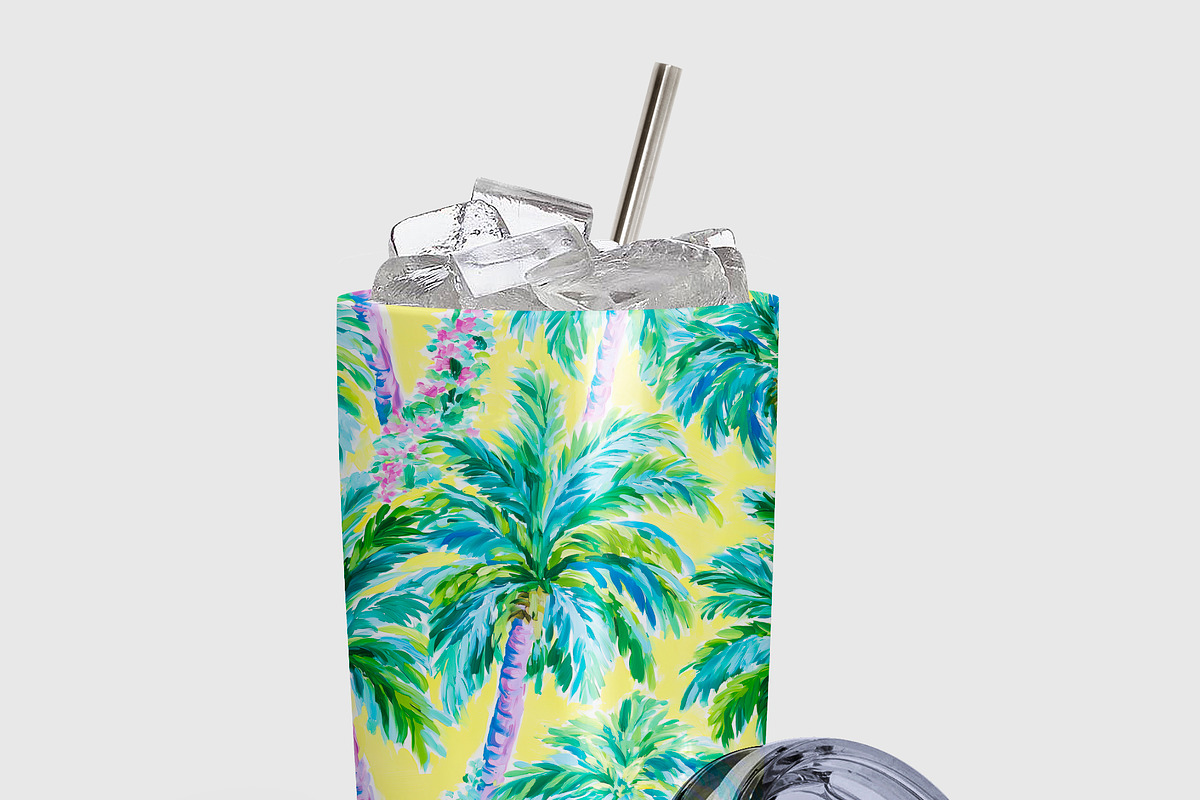 Seamless Preppy Palm Tree Patterns, a Pattern Graphic by The Preppy Artist
