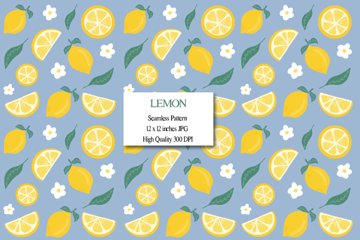 Lemon Seamless Pattern, a Pattern Graphic by Villa 11 Estudio (Photo 1 of 4)