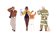 People of different professions set, a Work Illustration by PaperTrident (Thumbnail 11 of 22)