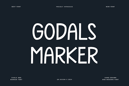 Godals Marker - Stamp & Chalk Font, a Handwritten Font by QR Design Studio