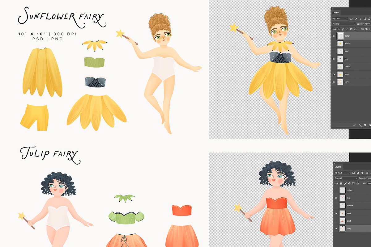 FLOWER FAIRIES. The floral alphabet, a Decorative Illustration by annartdreams (Photo 14 of 18)