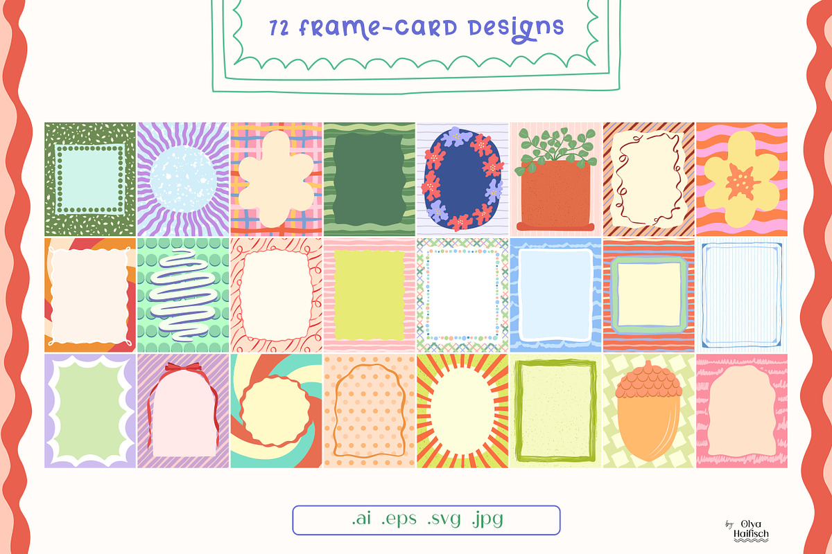 Playful Frames & Backgrounds, an Object Graphic by Olya Haifisch (Photo 9 of 12)