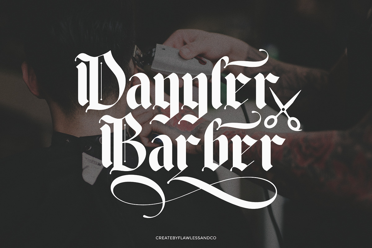 Blacklutter - Blackletter Typeface F, a Blackletter Font by Flawless And Co (Photo 10 of 10)