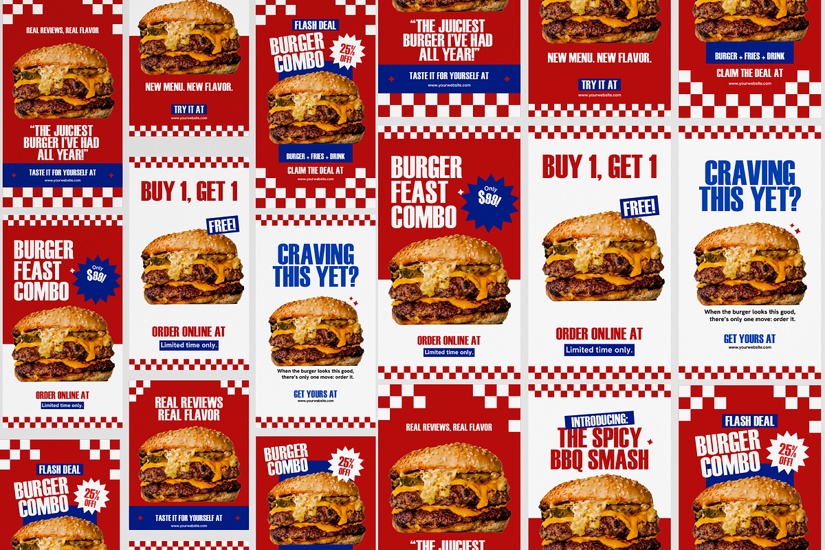 Modern Food Social Media Template, a Social Media Template by GAZINEOGRAPHIC (Photo 1 of 4)