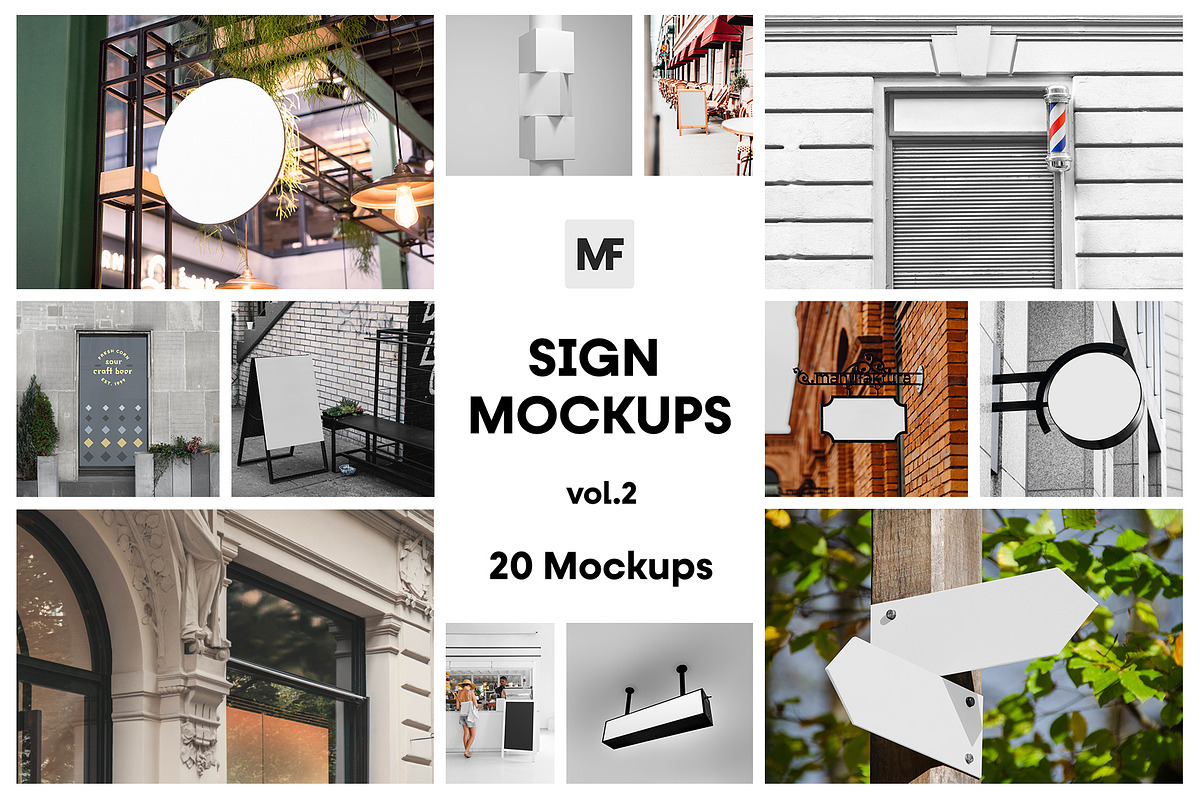 Signage Mockups vol.02 - Advertising, an Advertising Mockup by MockupForest (Photo 1 of 9)
